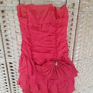 Jolie Madame red strapless mini dress